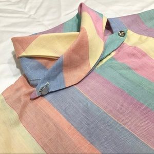 VINTAGE COLLARS N’ CUFFS COLOR BLOCK BUTTON DOWN